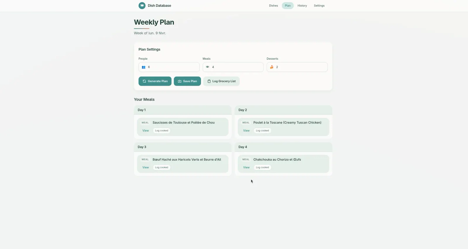 Dish Database screenshot 2