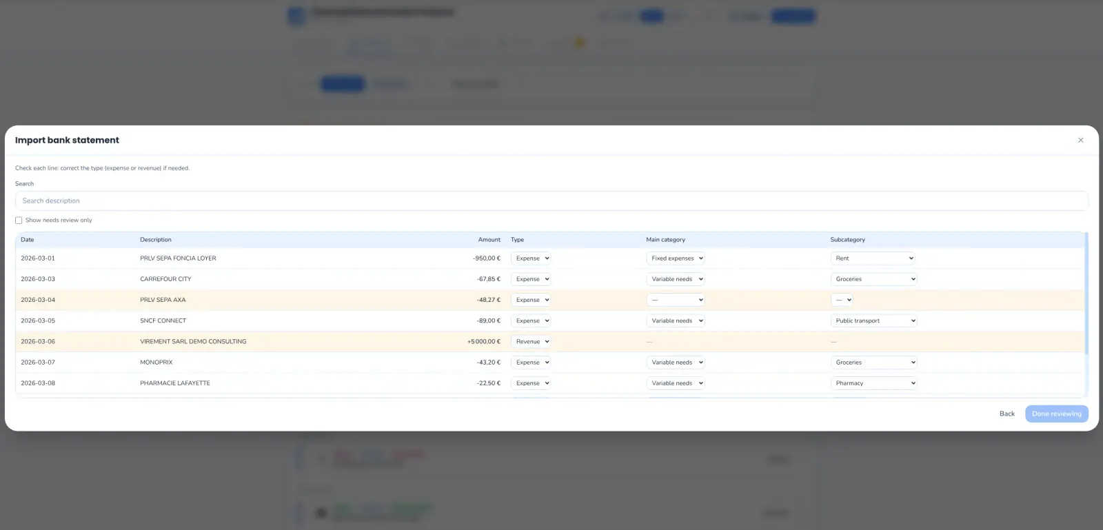 Financials screenshot 11